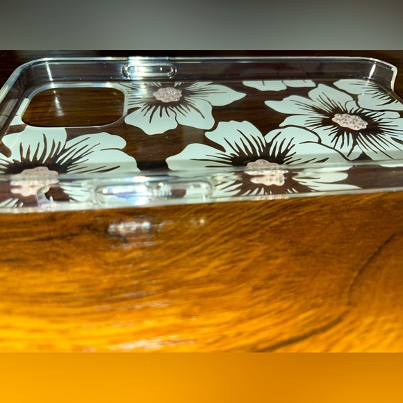Kate Spade iPhone 12/ iPhone 12 Pro Protective Hardshell Case (Hollyhock Floral) - Picture 6 of 6